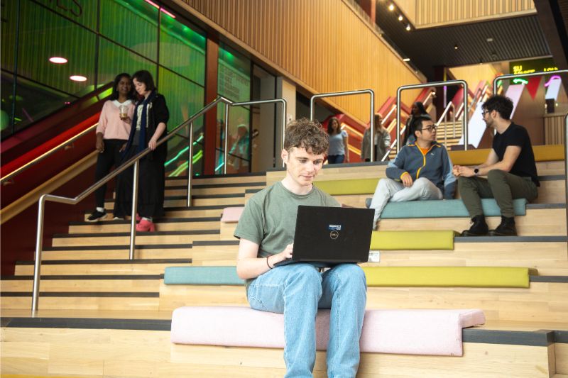student on laptop